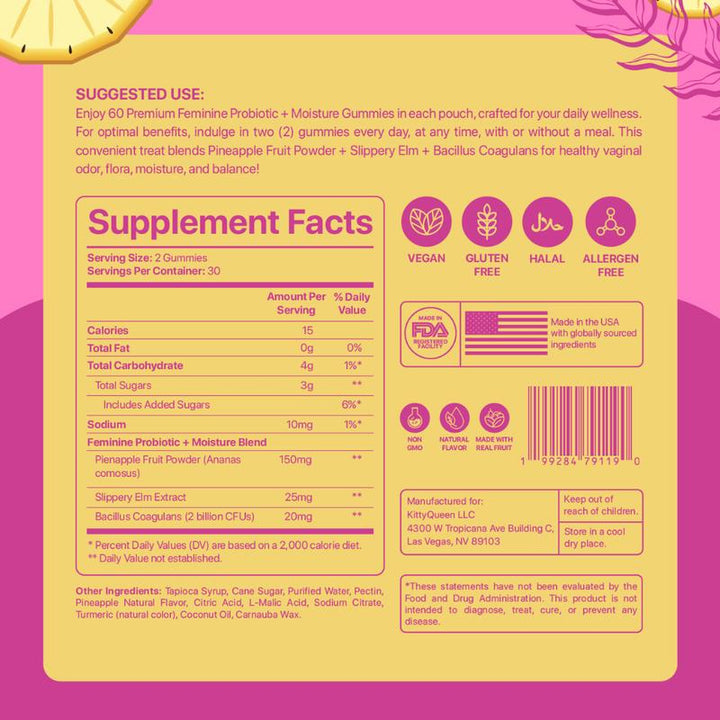 Arevia® Feminine Probiotic + Moisture Gummies